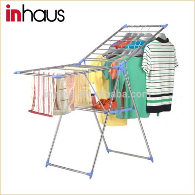 Stainless steel folding hangaway collapsible wire clothes drying rack