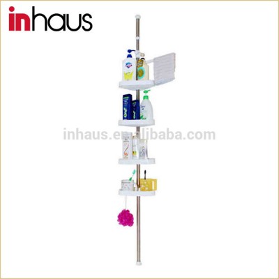 4 tier modern telescopic stainless steel decorative corner shower wall shelf for bathroom